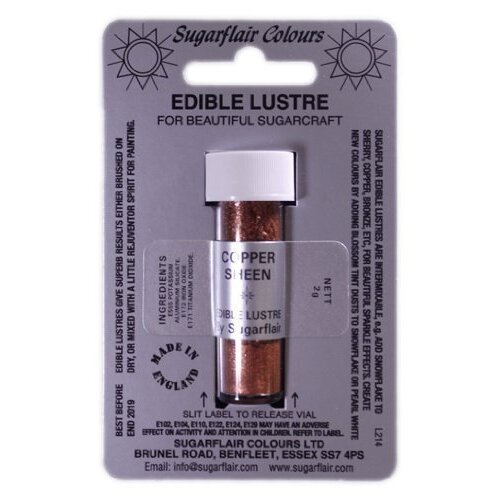 Sugarflair COPPER SHEEN Edible Lustre Dust Powder - Cake decorating shimmer